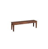 Porter Designs Sonora Solid Sheesham Wood Dining Bench, Brown