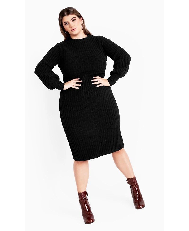 Avenue Women's Plus Sasha Rib Dress