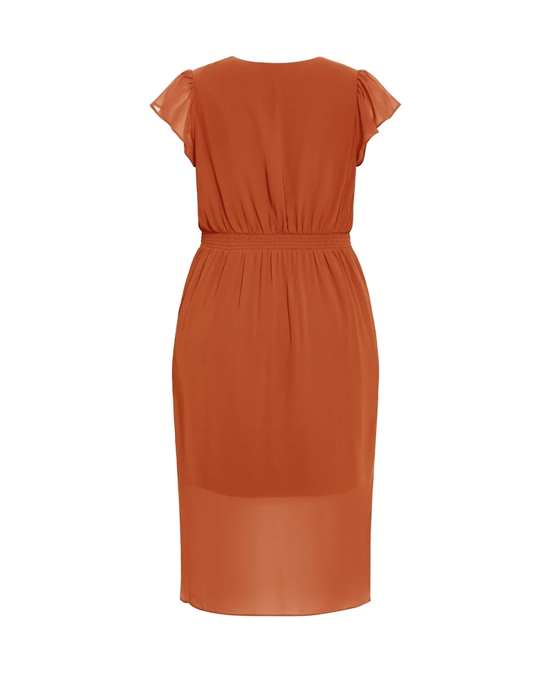 City Chic Women's Plus Wrap Swing Dress