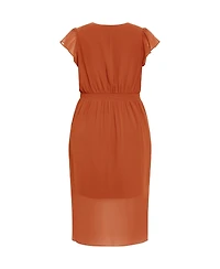 City Chic Women's Plus Wrap Swing Dress