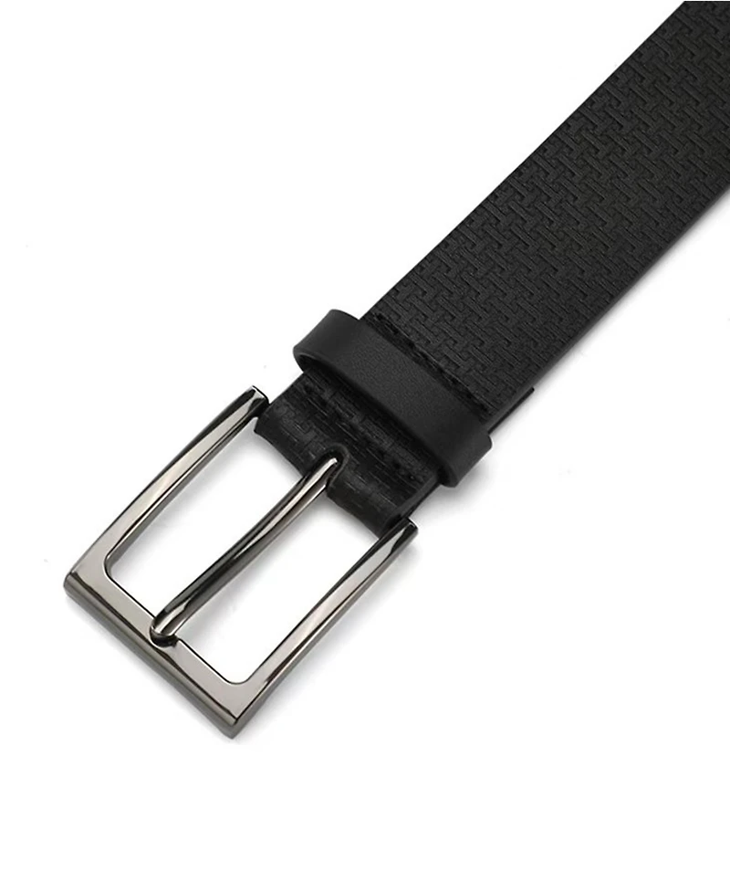 Ted Baker Men's All-Over Logo "T" Leather Belt