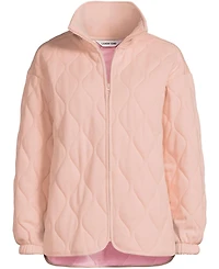 Lands' End Plus RainDefense Serious Sweats Quilted Full Zip Jacket