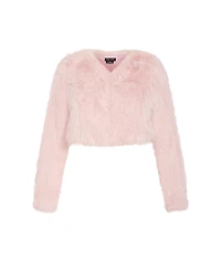 City Chic Women's Angelica Faux Fur Crop Jacket