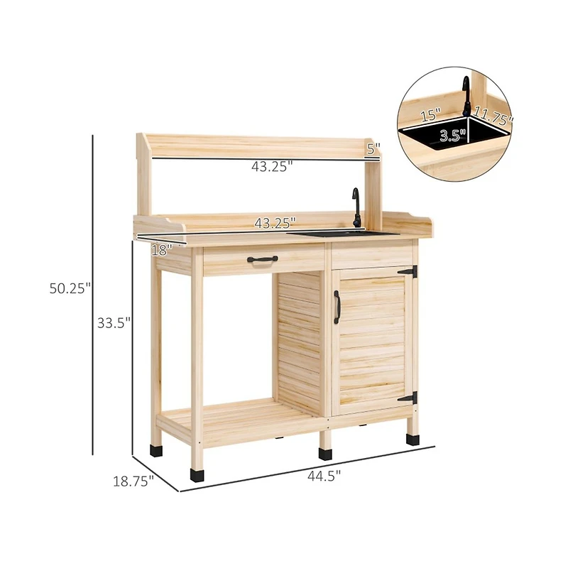 Slickblue Multi-Layer Garden Work Bench for Potting and Storage