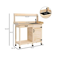 Slickblue Multi-Layer Garden Work Bench for Potting and Storage