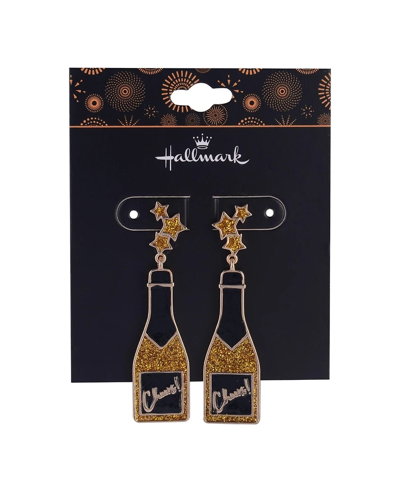 Hallmark Champagne Bottle Earrings