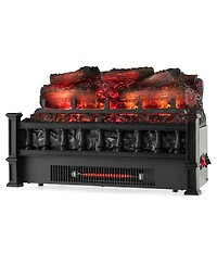 Sugift 20 Inch Electric Fireplace Heater with Realistic Pinewood Ember Bed