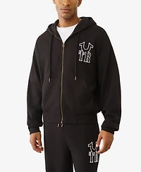 True Religion Men's Cinched Waist Long-Sleeve Hoodie