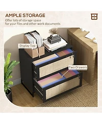 Vinsetto Filing Cabinet with Hanging Bar for Letter A4 Legal