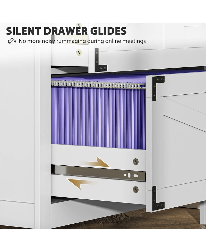 Homcom 4 Drawer File Cabinet Filing Cabinet for Letter/A4/Legal Files