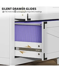 Homcom 4 Drawer File Cabinet Filing Cabinet for Letter/A4/Legal Files