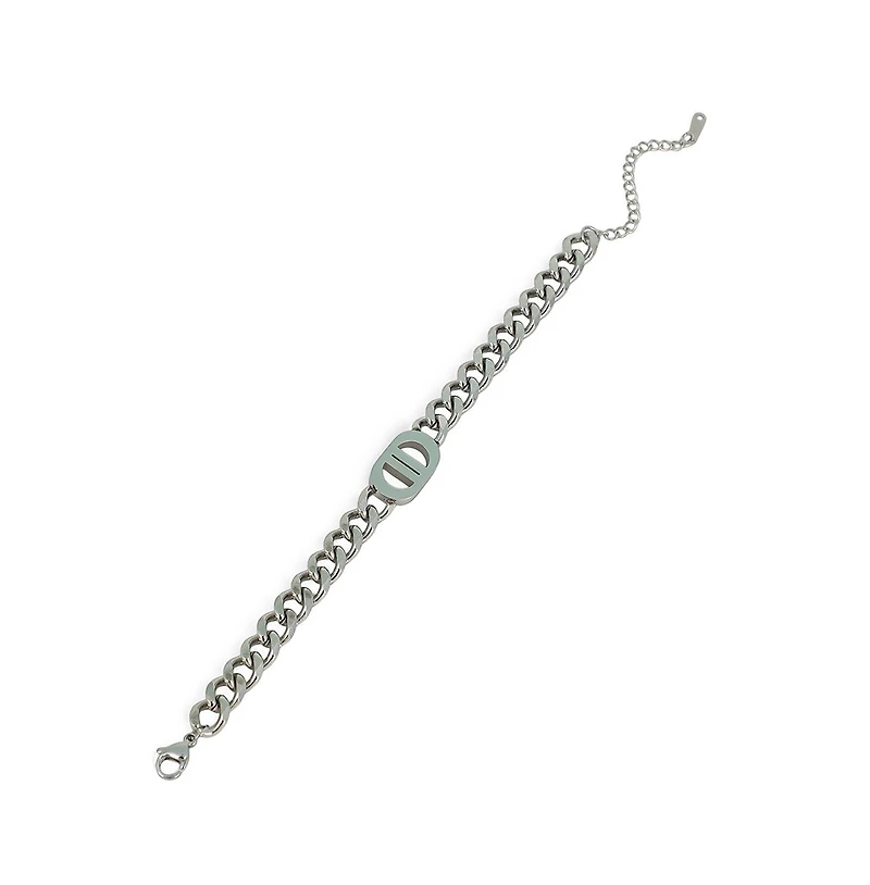 Women's The Curved-Link Chain Bracelet - Metallic Silver