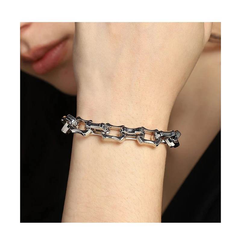 Women's The Bracket-Link Chain Bracelet - Chrome Silver