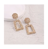 Women's The Corroded-Quad Drop Earrings - California Gold