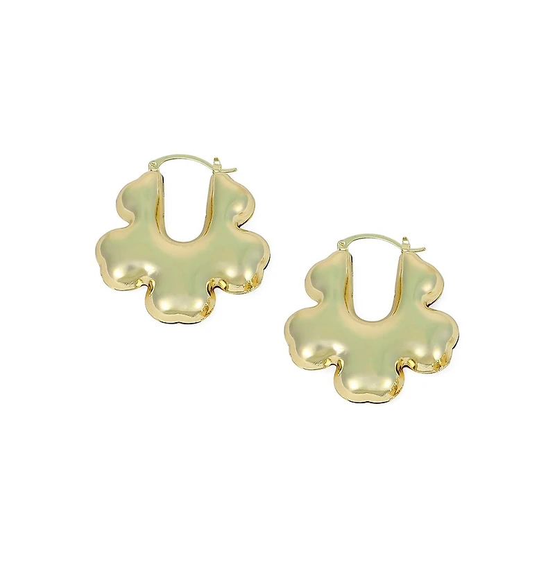 Women's The Puffer-Bolt Hoop Earrings - California Gold
