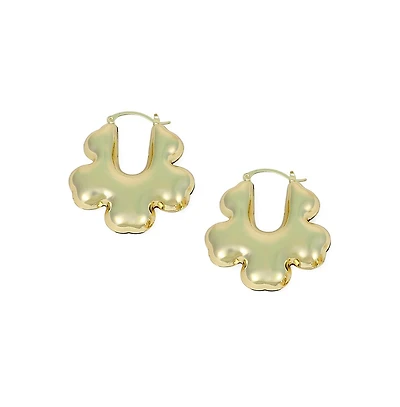 Women's The Puffer-Bolt Hoop Earrings - California Gold