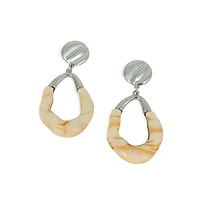 Women's The Calacatta Drop Earrings - Chrome Silver