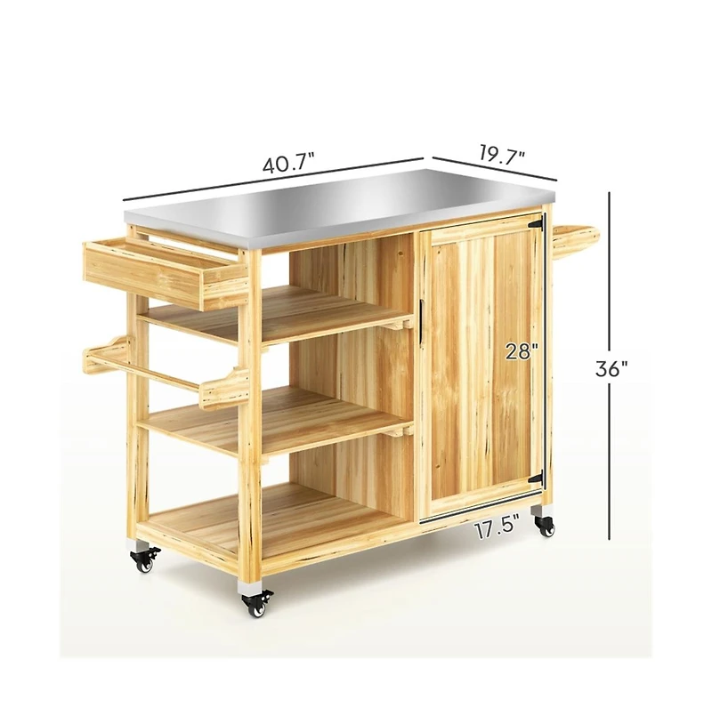 Mobile Grill Cart with Compact Design for Outdoor Cooking and Entertaining