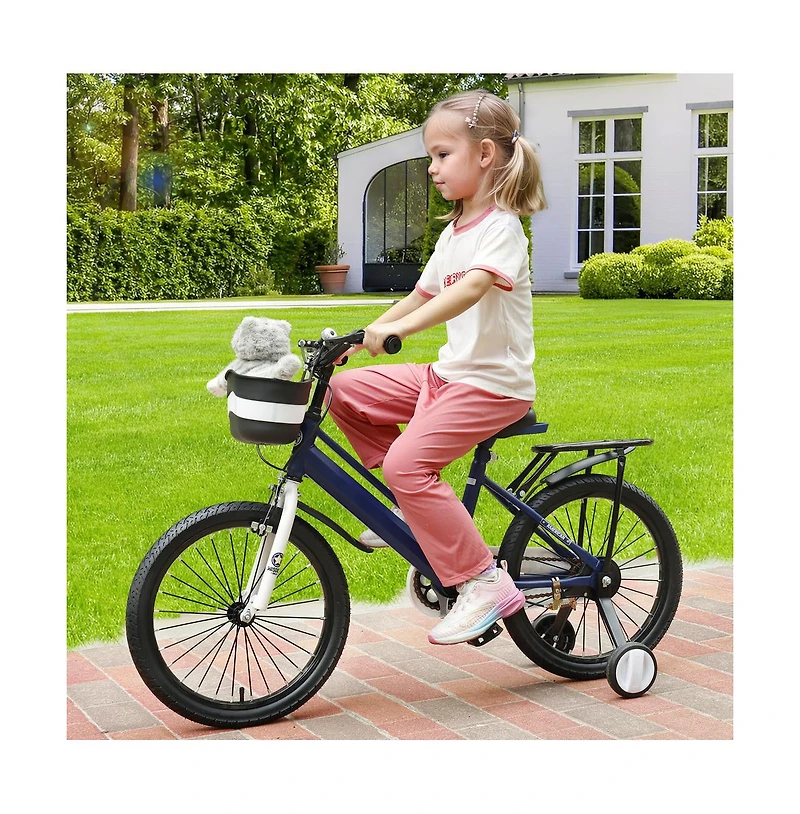 Artudatech 18" Kids Bike for Boys and Girls with auxiliary wheels & Rack