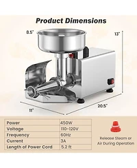 450W Electric Tomato Strainer Grade Stainless Steel Saucer Maker