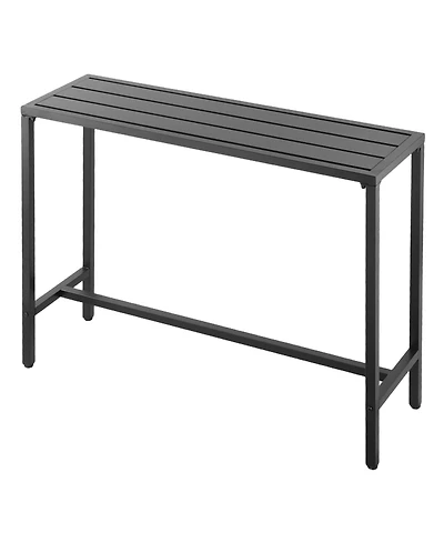 Patio Dining Bar Table 47 x 15" with Waterproof Surface for Outdoor Use