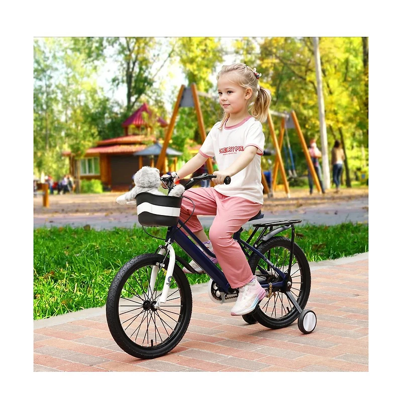 Artudatech 16" Kids Bike for Boys and Girls with auxiliary wheels & Rack