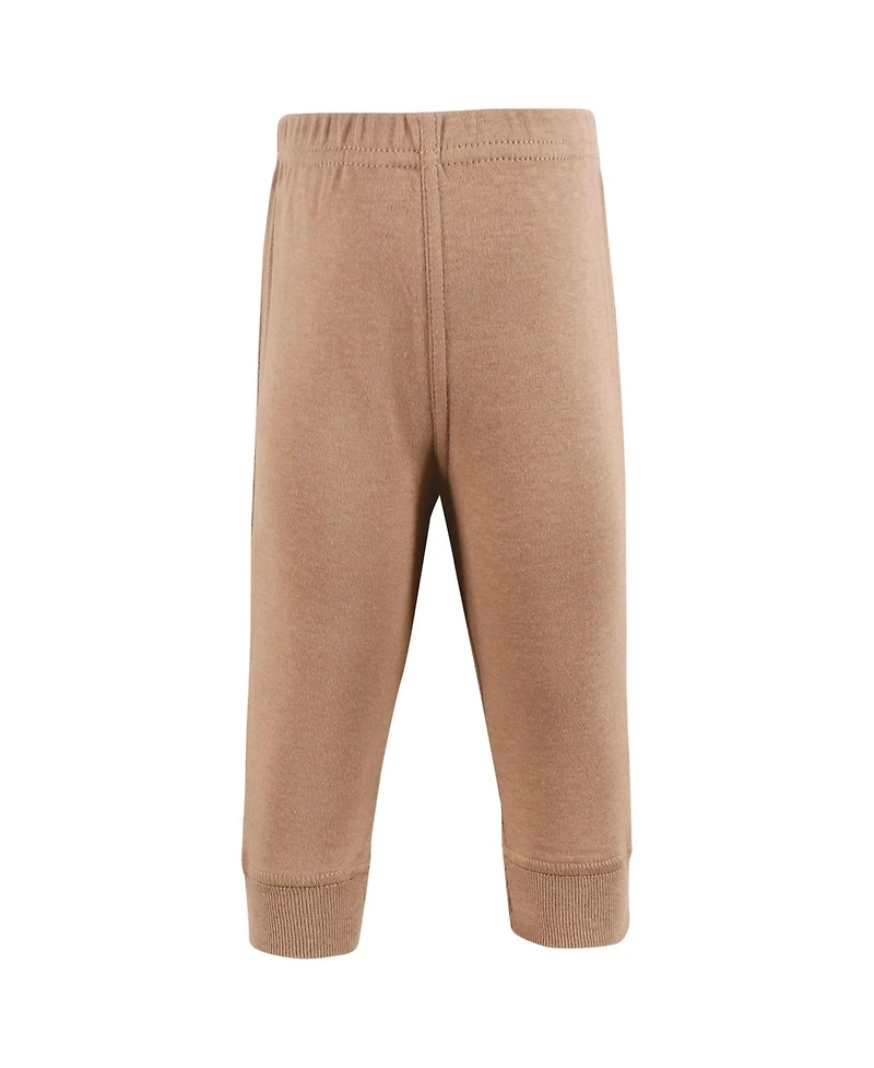 Hudson Baby Toddler Boys Cotton Pants and Leggings, Beige Safari Scene