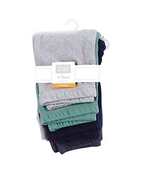 Hudson Baby Toddler Boys Cotton Pants and Leggings, Charcoal Teal Blue