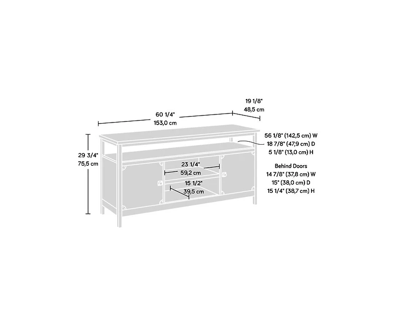 Casainc Storage Cabinet With Adjustable Open Shelves