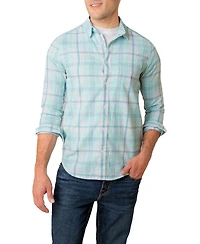 Hope & Henry Men's Linen Long Sleeve Button Down Shirt