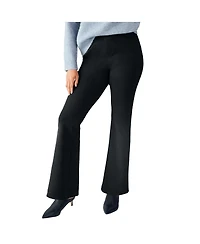 ellos Women's Knit Bootcut Pants With Pockets