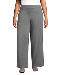 Lands' End Women's Plus Starfish High Rise Pull On Wide Leg Pocket Pants