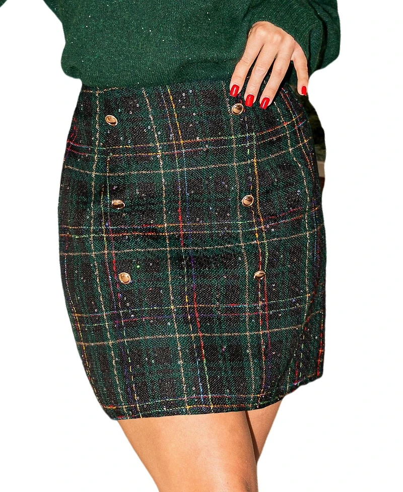 Cupshe Women's Encore Plaid Mini Skirt