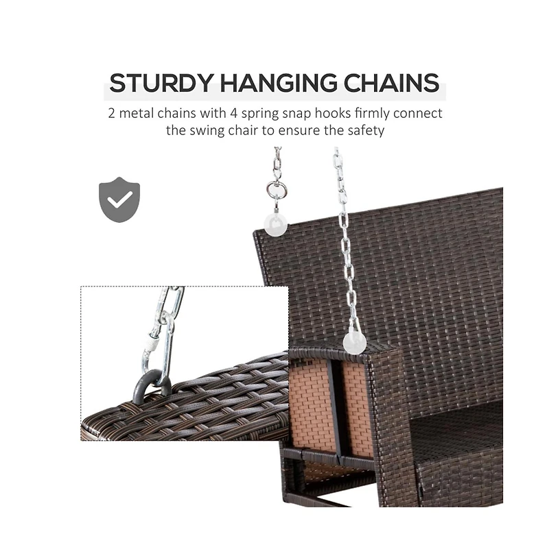 Cozy Patio Swing with Steel Frame for Durability