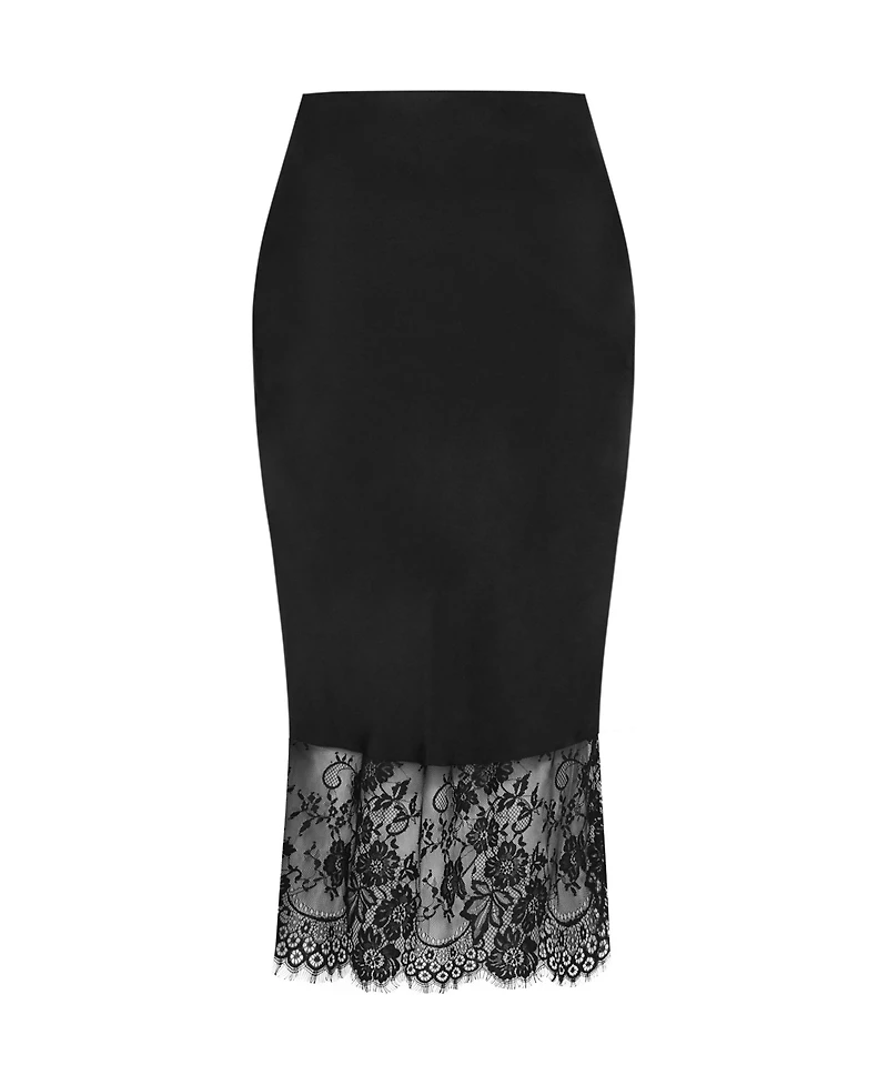 City Chic Women's Lace Hem Fay Skirt