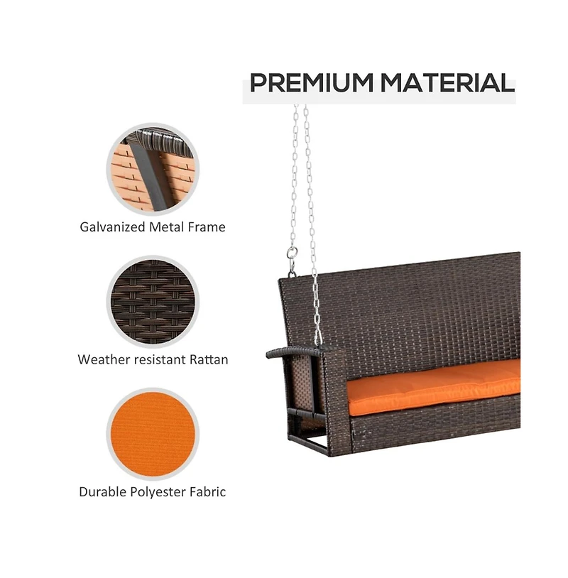 Slickblue Outdoor Swing Chair for Patio, Garden, or Backyard