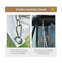 Slickblue Sturdy Patio Swing with Space for 2-3 People