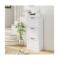 Slickblue Multi-Room Wooden Shoe Storage Cabinet with Shelves