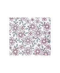 Hudson Baby Infant Girls Cotton Flannel Receiving Blankets 7-Pack Bundle, Pink Mint Floral, One Size