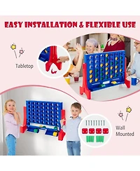 Mecale Jumbo 4-to-Score Connect Game Set with Carrying Bag and 42 Coins