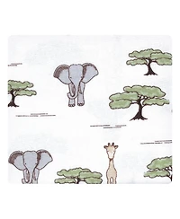 Hudson Baby Cotton Flannel Receiving Blankets 4-Pack, Wild Safari Adventures , One Size