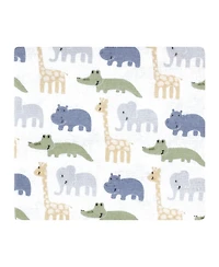 Hudson Baby Cotton Flannel Receiving Blankets 7-Pack Bundle, Wild Leaf Safari , One Size