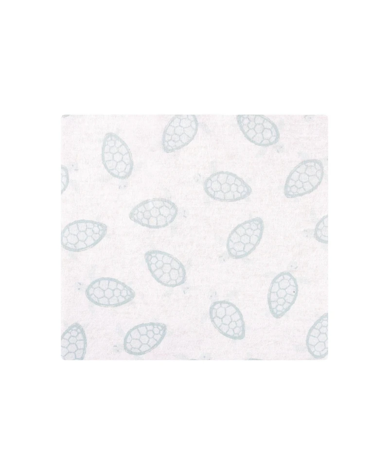 Hudson Baby Cotton Flannel Receiving Blankets 7-Pack Bundle, Little Sea Turtle , One Size