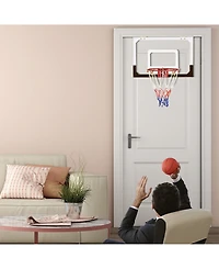 Sugift Over-The-Door Mini Basketball Hoop Includes Basketball and 2 Nets