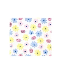 Hudson Baby Infant Girls Cotton Flannel Receiving Blankets 7-Pack Bundle, Flowers And Strawberries, One Size