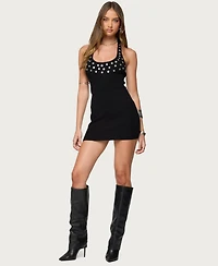 Edikted Women's Jaylee Iridescent Knit Mini Dress