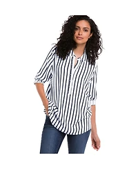 Ellos Women's Button Placket Popover Tunic