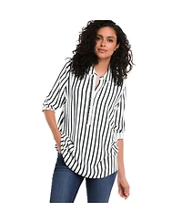 ellos Women's Button Placket Popover Tunic