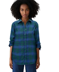 ellos Plus Plaid Flannel Shirt