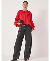 Hush Women's Satin Bubble Hem Top